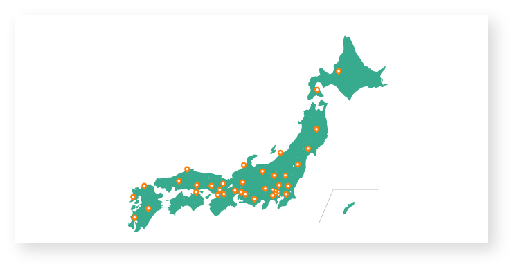 日本全国に36院開院！